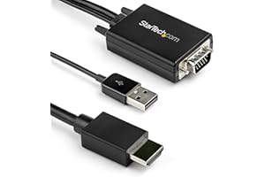 StarTech.com Cable de 2m Adaptador VGA a HDMI con Audio USB - Conversor VGA a HDMI Activo 1920 x 1080 - Macho a Macho (VGA2HDMM2M)