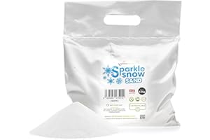 Rainbow Eco Play – Play Sand – Craft Sand – White Sand – Decorative Sand – Arts and Crafts – Coloured Play Sand for Kids - Sparkle Snow Sand – Natural Sand - Fake Snow - 2.5kg