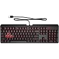 HP OMEN Encoder Customizable Mechanical Gaming Keyboard with Cherry MX Brown keys, Full N-Key Rollover, LED Backlit, USB, EN-AR Keyboard (6YW75AA)