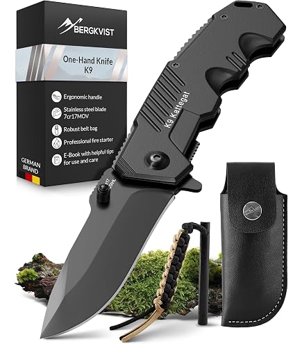 Coltello K25 Mohican 3 Titan 7.8 Cm - Acciaio Inox, Manico In Alluminio, Custodia Inclusa - Per Bushcraft E Sopravvivenza