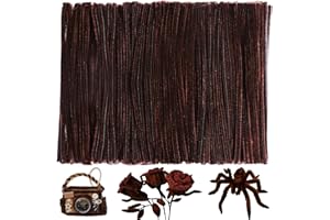 Easusy 150 Pieces Pipe Cleaners, Solid Color Craft Pipe Cleaners, Chenille Stem Set, Pipe Cleaners Bulk for Creative Home Decoration Supplies DIY Arts and Crafts Project(Dark Brown)