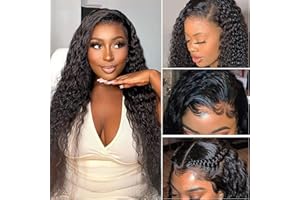 QAVA parrucca donna capelli veri umani water wave 13x4 lace front wigs parrucca donna capelli veri pre strappati con baby hair brasiliane human hair wigs parrucca donna 24pollice(60cm)