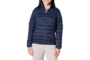 Amazon Essentials Mujer Chaqueta Acolchada Ligera de Manga Larga, Plegable, Resistente a la Lluvia (Disponible en Tallas Grandes)