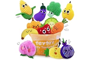 TEYTOY 12-Pack Sensory Bean Bag for Kids,Montessori Textured Tactile Baby Toys Set,Sensory Toys for Autistic Children&Toddlers,Learning &Fine Motor Skill Developmental Play Gift Stress Relief for Autism