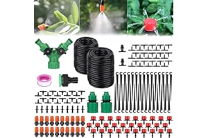 Amzeeniu 149 Pcs Micro Irrigation Goutte à Goutte Kit Arrosage Automatique,Automatique Kit d'irrigation Goutte à Goutte,Système d'irrigation Jardin,Jardin pour Plantes -30M Tuyau Goutte à Goutte