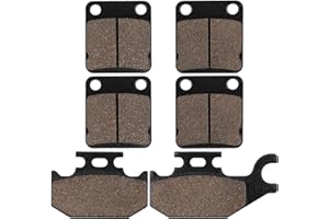 Sollon Front and Rear Brake Pads for Yamaha Grizzly 400 450 YFM400 YFM450 Wolverine 450 YFM450 Kodiak 400 450 YFM400 YFM450 Big Bear 400 YFM400