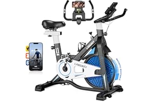 LABGREY Cyclette Professionale, Bicicletta ad attrito Indoor da Camera con Schermo LCD e Portabicchieri, Volano 15kg, per Fitness ed Esercizio a Casa