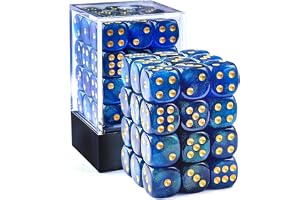 Bescon Moonstone 36-sidig tärning 91,4 cm, D6-pärlblå 6-sidig tärning, 12 mm