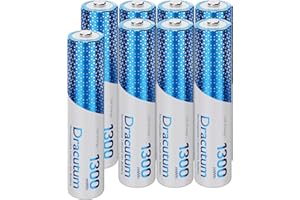 1.5V wiederaufladbare AAA Lithium Akkus 8 Stück, 1300mWh Lithium wiederaufladbare langlebige Trip A Lithium Ionen Batterien