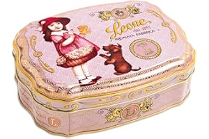 PASTIGLIE LEONE Leone depuis 1857 – Boîte en métal Pâtes de Fruits Liberty Rose - Pâtes de Fruits - Bonbons Leone Végans et Sans Gluten - Coffret Cadeau de 200g