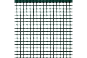 TENAX Quadra 10 Verde 1,00 x 10 m, Rete Protettiva in Plastica per Balconi, Terrazze, Cancelli e Recinzioni