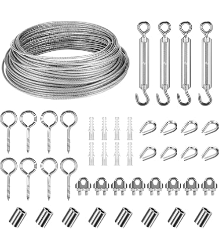 Câble Acier Inoxydable 1,2mm - 20m Longueur - Sourcing Map - Pour Levage, Meuleuse, Bricolage