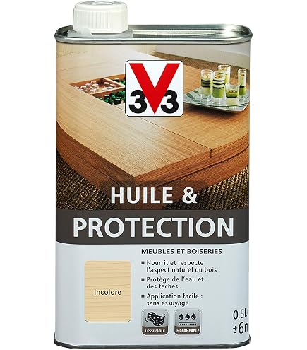Huile-cire Monocouche Blanchon Snow 0,25L - Finition Satinée Blanc Neige, Pour Bois Intérieur