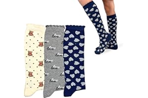 LEON D'ORO Calzini mezza gamba Bambina Caldo Cotone Gambaletti Bimba Calze al Ginocchio Bambina invernali Made in Italy