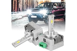 I LITTON Ampoule D3S LED Voiture Anti Erreur 35W 6000K Tout-en-Un étanche D3S LED Ampoule Auto Lampe 6000k Blanche Plug & Play HID vers LED Kit de Conversion D3S 2 PCS