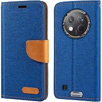 Flip Handyhülle Für Oukitel G1 – Aus Oxford-Stoff & PU-Leder, Mit Kartenfächern, Magnetverschluss & Ständerfunktion