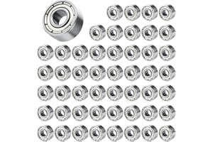 CJMUQHEHH 50 Pièces 693ZZ Roulements à Billes Miniatures, Roulement à Bille de Précision (3x8x4 mm), Roulements en Acier au Carbone pour Skateboards, Chariots, Moteurs Électriques et Plus