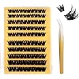 TORMEN Self Adhesive Eyelashes, 100 Pcs Lash Clusters False Eyelashes 10-16mm D+ Curl Press On No Glue DIY Lash Clusters with Tweezer,Reusable Naturally thick eyelashes,Fake Lashes for Women