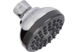 Aqua Elegante Fixed Shower Head - Water Saver Showerhead Best for High Pressure and Low Flow Showers, 2.5 GPM - Chrome