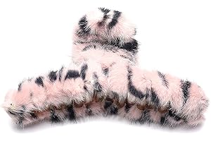 QinGoo Grandi mollettone capelli donna mollettoni capelli pinze per capelli artiglio per capelli Clip per capelli,elegante accessorio per capelli-1 pezzo(11,5cmx7cm,rosa)