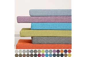 Coussin de Banc Taille Personnalisée, Coussins pour Bancs de Jardin pour Balancelle de Jardin ou Mobilier Dextérieur, Coussin de Banc Antidérapant Lavable pour Intérieur ou Extérieur (5cm Dépaisseur)