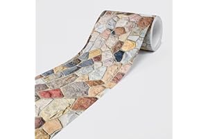 Dimex Selbstklebende Bordüre FARBIGE STEINMOSAIK - Tapetenbordüre Wandbordüre - Dekorative Wandtatto für Wände, Möbel, Decken, Tapeten, Türen - auf 5 m x 0,15 m je Rolle