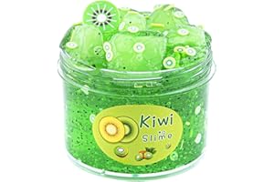 LAWOHO Slime Clear, Cubetto di Gelatina di Kiwi Verde da 200ml, Melma Croccante Scintillante, Bomboniera per Bambini, Compleanno, Pasqua, Natale, Regalo di Capodanno per Ragazze e Ragazzi dai 6 7 8 9 10, 820