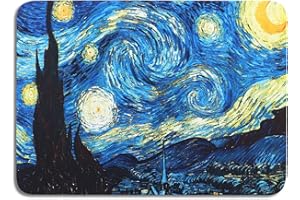 ‎AOKSUNOVA AOKSUNOVA Gamingowa podkładka pod mysz mała z motywem Van Gogh 28 x 20 cm podkładka pod mysz z motywem dziewczynki kolorowa