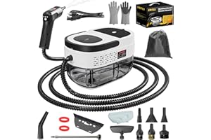 ERFEI Handheld Steam Cleaner for Home, 2500W High Temperature Pressurized Machine, 1.6L Water Tank, Handle-Controlled Steam Output, Portable Cleaning Steamer for Car, Bed Bug, Furniture, Couch (White)