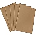 MaoXinTek Kraft Notebooks A5 Size, 5 Pack Lined Journal Notepads for Travelers Students Office (30 Sheets/60 Pages)