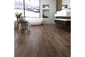 FLOREXP Vinyl Flooring - Wood Flooring Peel and Stick Floor Tiles Self Adhesive Floor Planks 2mm 36 Packs Waterproof for Kitchen Living Room Floor Planks (5.02 m²,Ipa)