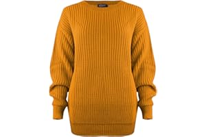 SA Fashions® Oversized New Ladies Womens Chunky Baggy Jumper Knitted Sweater Thick Top S-XL 8-18