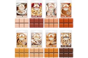 SALUBRITO Bakery Wax Melts, Sweet & Strong Scented Candle Gift Set, 8 x 71g, Natural & Long Lasting, Soy Wax Set for Women, Aroma Wax Cubes for Christmas, Birthday, Holiday, Autumn