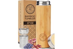 LeafLife Premium bambu tesil sil och fruktinfusions-flaska – 500 ml kapacitet teflaska för lösa blad te och kaffe – varm och
