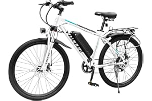 GSOU 26" Electric Bikes for Adults. 2602 E-Bikes 250W High-Speed Brushless Motor. Electric Bicycle Built-in 36V-8AH Removable Li-Ion Battery, Shimano 7 Speed, G51 LCD Display, Dual Disc Brake
