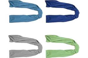 SMALLELECTRIC 4 Packs Cooling Towel (40"x 12"), Ice Towel, Microfiber Towel, Soft Breathable Chilly Towel Stay Cool for Yoga, Sport, Gym, Workout, Camping, Fitness, Running, Workout & More Activities (Multicolor)