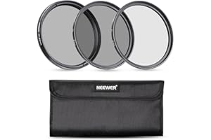 NEEWER 40.5mm ND Lens Filter Kit, UV + Circular Polarizer(CPL) + ND4 Filters Optical Glass Aluminum Alloy Slim Frame UV Filter Polarizing Filter Neutral Density Filter Set for 40.5mm Camera Lens