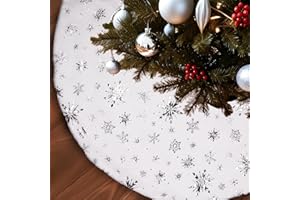 ACTOYS Weihnachtsbaum Decke, 120cm Christbaumdecke, schöne Weihnachtsbaum Rock, weich Weihnachtsbaumdecke rund, Weihnachtsschmuck, Tannenbaum Deko, schöne Decke für den Weihnachtsbaum