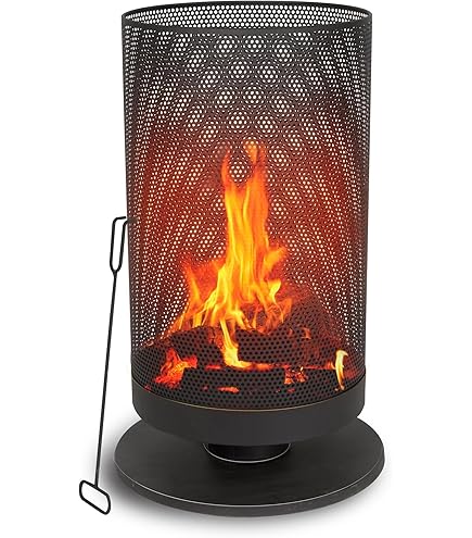 Seau à Brûler Extérieur Avec Couvercle Anti-étincelles - Idéal Pour Jardin, Terrasse Et Camping