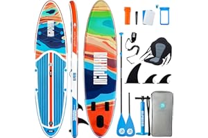 Niphean SUP Gonfiabile Adulti con Tutti gli Accessori, 320cm Tavola da SUP Gonfiabile con Sedia per Tutti i Livelli di Abilità, Paddle Board con Capacità di Carico di 200kg per 2 Persone