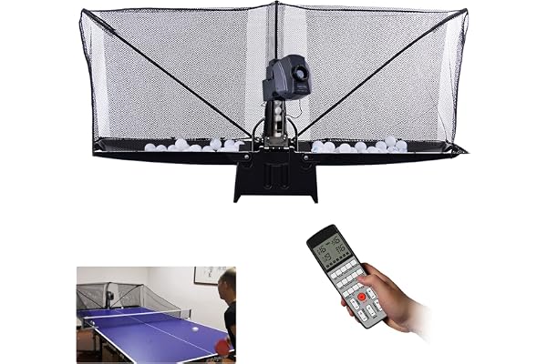 Automatisk pingisbollmaskin, pingisset, bordtennis, robot, smart pingis-coach, multirotation, multidroppe, med kulnät, 0–9 ni