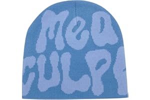 KASHYKE Y2k Beanie Mütze Herren Damen Teenager Y2k Cap Winter Knit Skater Beanie Mütze Hip Hop Strickmützen Baumwolle Spider MEA Culpa Printed Y2k Beanie Cap Hat Pink Harajuku Fashion