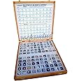 Rocksmins Collection of 100 Rocks & Minerals in a Wooden Box RM100WB Small Specimens of 50 Rocks and 50 Minerals in one kit for Education of Geology Earth Science Kit Ideal Study of Earth Specimens-SC