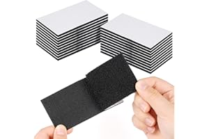 WINKIO Klettband Selbstklebend Extra Stark 20 Stück, 50 × 100 mm Klettverschluss Selbstklebend, Breit Klett Klebeband Klebepad zum Nähen, DIY-Projekte, Bürobedarf, Bastelarbeiten