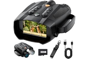 ROQIOO Nachtsichtgerät Jagd Militär 4K: Fernglas Nachtsichtgeräte für Camping - Infrarot Kamera 10X Digitalzoom - Elektronische Geschenke für Ehemänner/Väter/Männer - Wiederaufladbare Fernglas mit Nachtsicht