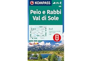 KOMPASS Wanderkarte Peio e Rabbi, Val di Sole: 3in1 Wanderkarte 1:25000 mit Aktiv Guide inklusive Karte zur offline Verwendung in der KOMPASS-App. ... Skitouren. (KOMPASS-Wanderkarten, Band 95)