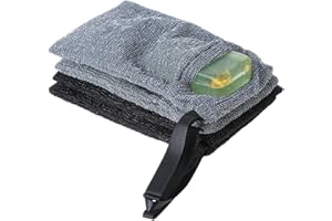 AEAOCVO Seifensäckchen 4 Stück Seifenbeutel, Seifensäckchen für Feste Seife, Seifenschrubberbeutel, Doppelschicht-Dickenschaumnetz-Seifensparer, Körperpeelingschwamm, Peelingschwamm für Bäder und Duschen