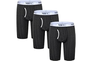 JINSHI Herren Boxershorts Extra Langes Beine Unterhosen Weich Bambus Retroshorts Passform Trunks Unterwäsche