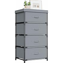 WANGIRL Fabric Chest of Drawers Bedroom, 4 Drawers Storage Unit