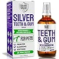 SILVER GRADE Teeth & Gum Spray for Dogs and Cats ● Dental Formula for Dog Mouth Rinse & Cat Mouth Care ● Cat & Dog Fresh Breath, Clean Teeth, No Pain Or Burning ● Dog Plaque and Tartar Remover (4 Oz)